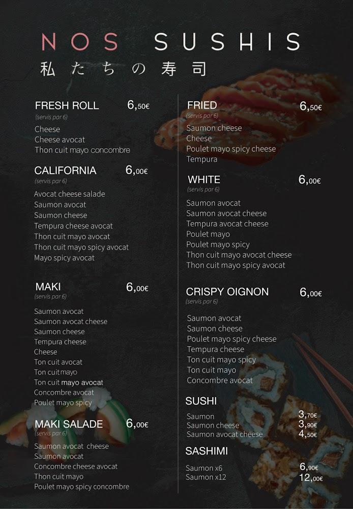 SUSHI WHITE - Nanterre - Menu Image 2